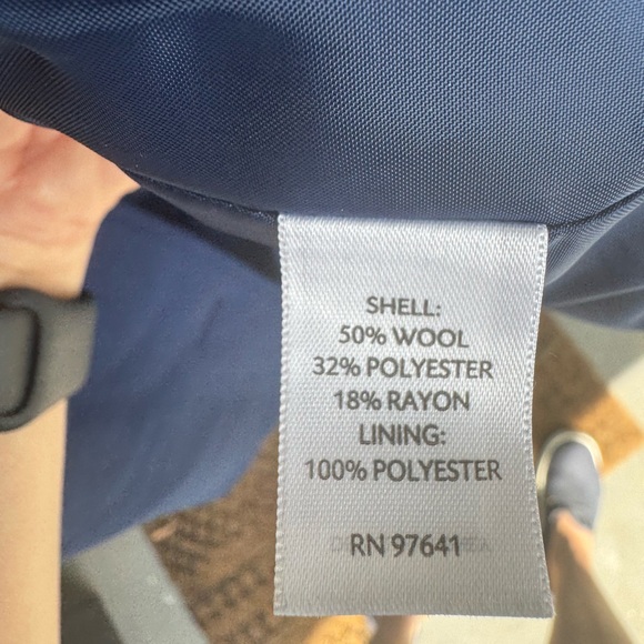 J. Jill Women's Wool Blue Pea Coat size XL - Picture 5 of 15